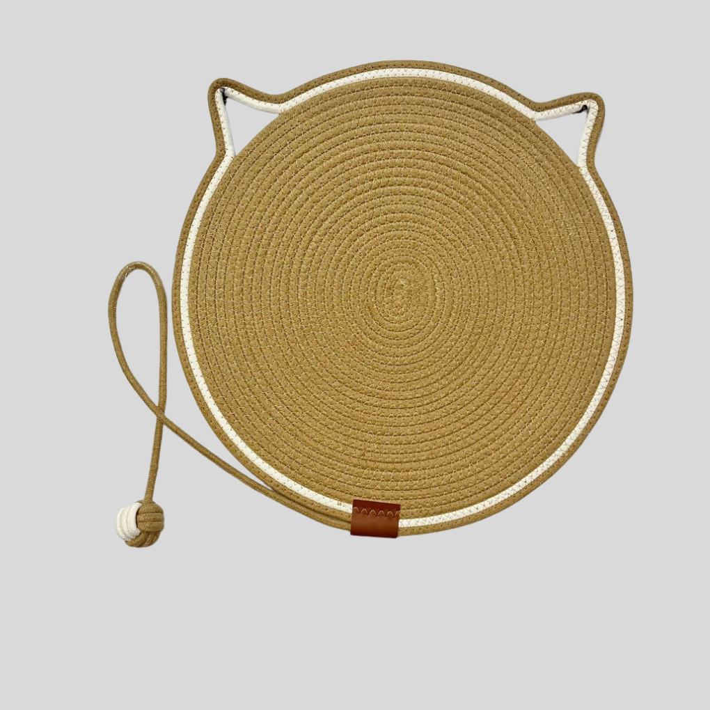 Pet furniture protector: a large cat scratcher mat, natural fibers, durable.