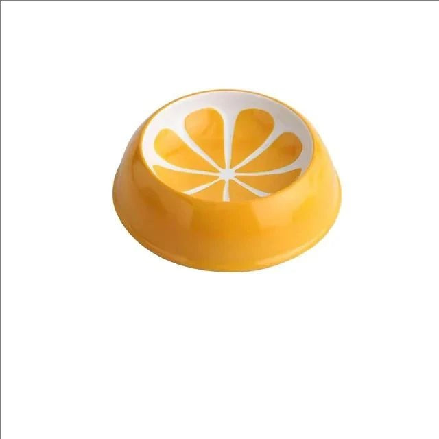 Pet feeding dish: ceramic fruit bowl for small pets, promotes healthy eating habits