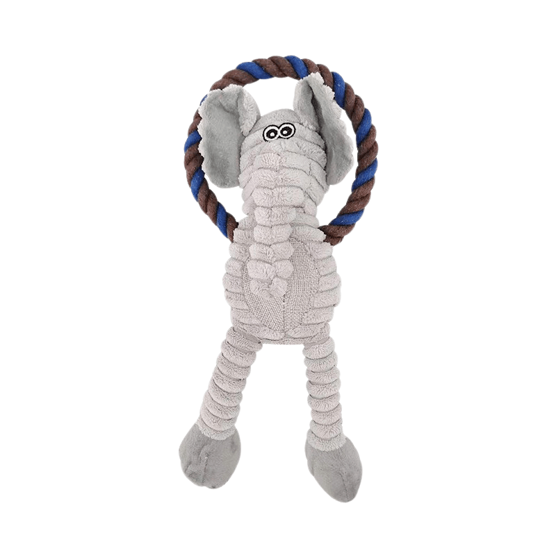 Interactive squeaker corduroy dog toy, perfect for engaging playtime and training