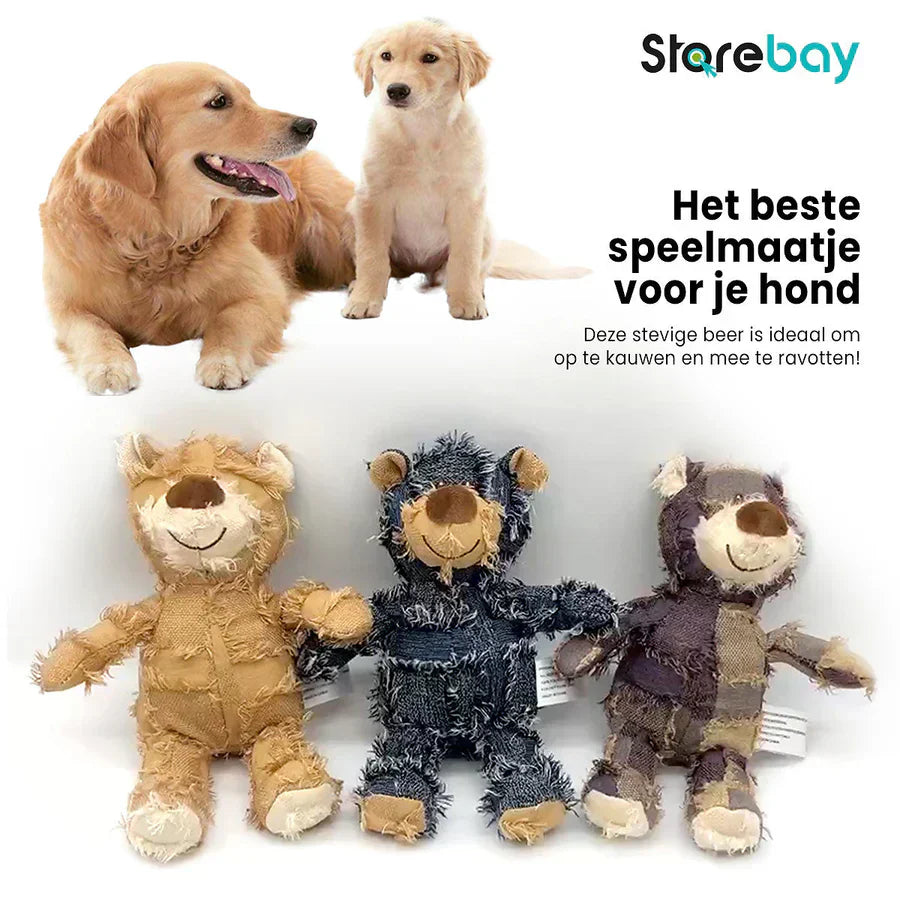 Unisex dog chew toy, built for strong chewers, helps clean teeth & relieve boredom.