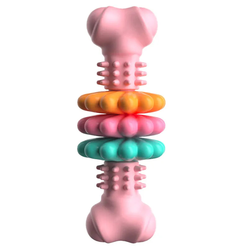 High-quality dog chew toy with effective teethers, promoting oral health and interactive fun for pets.