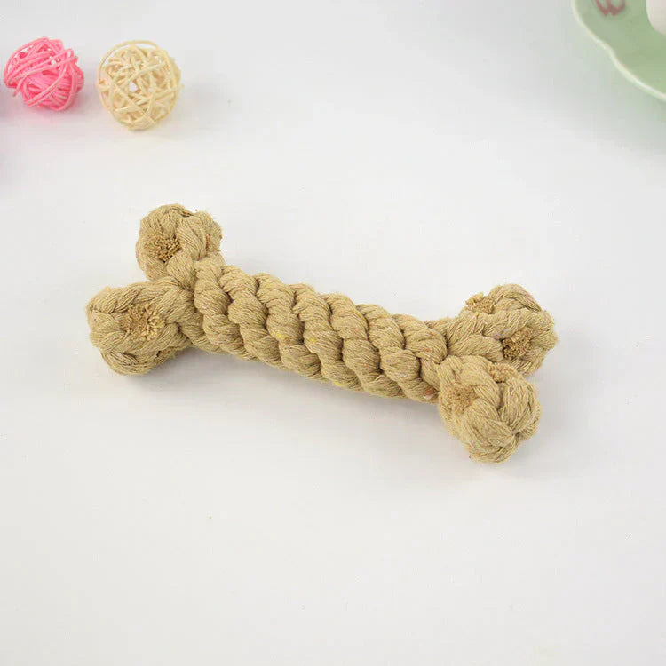 Close-up of interactive dog chew toy, green, designed for effective canine dental plaque removal