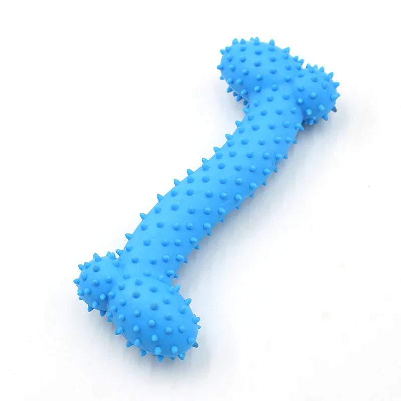 Durable dog dental chew toy in green, promoting oral health for pets