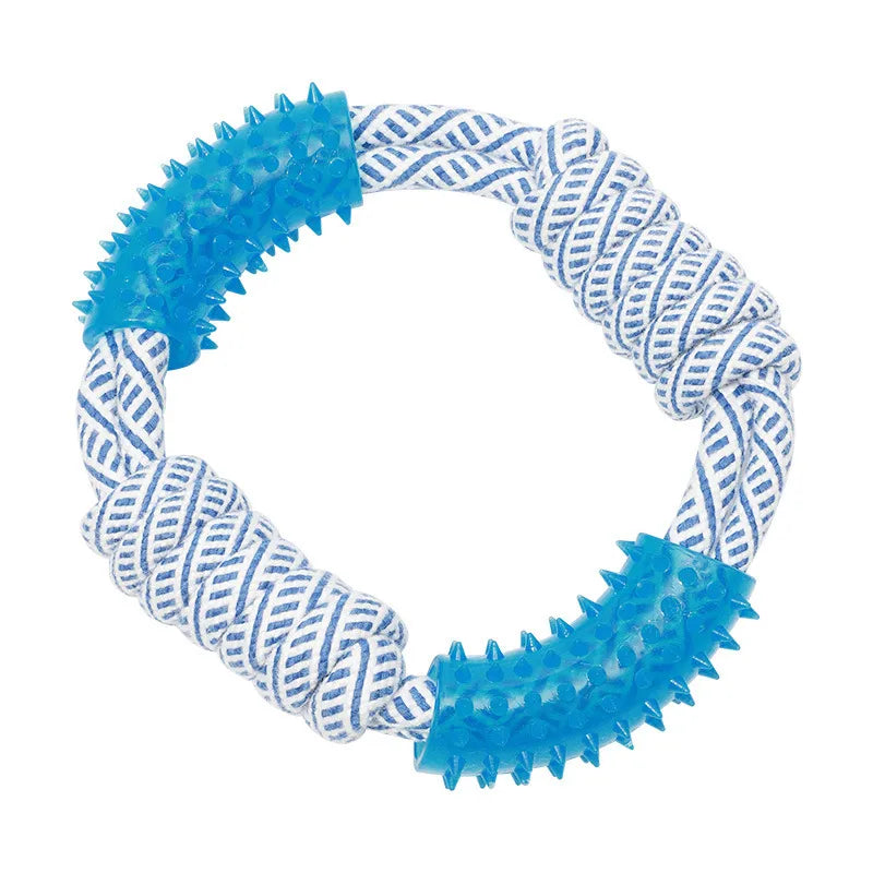 Pet Supplies: Dental Chew Toy with Resilient Rubber Ball & Rope for Dogs