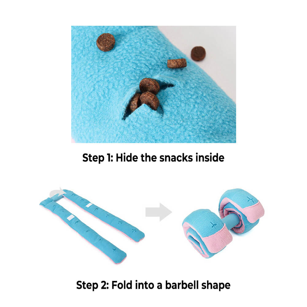 Pet supplies: interactive dog dumbbell toy, food dispenser for playful learning and feeding