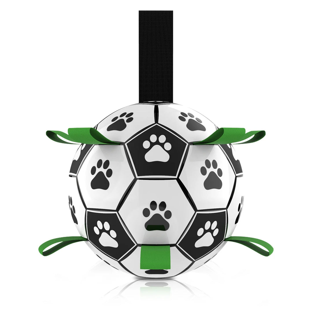 High-quality dog soccer ball with grip tabs, designed for active training and outdoor fun