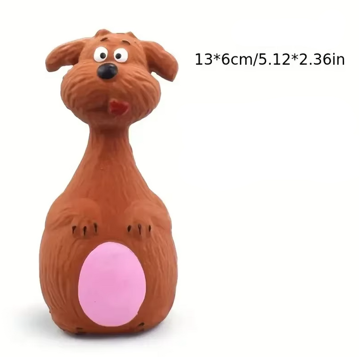 Dog's new favorite squeaky animal figure toy, great for fetch and solo playtime.