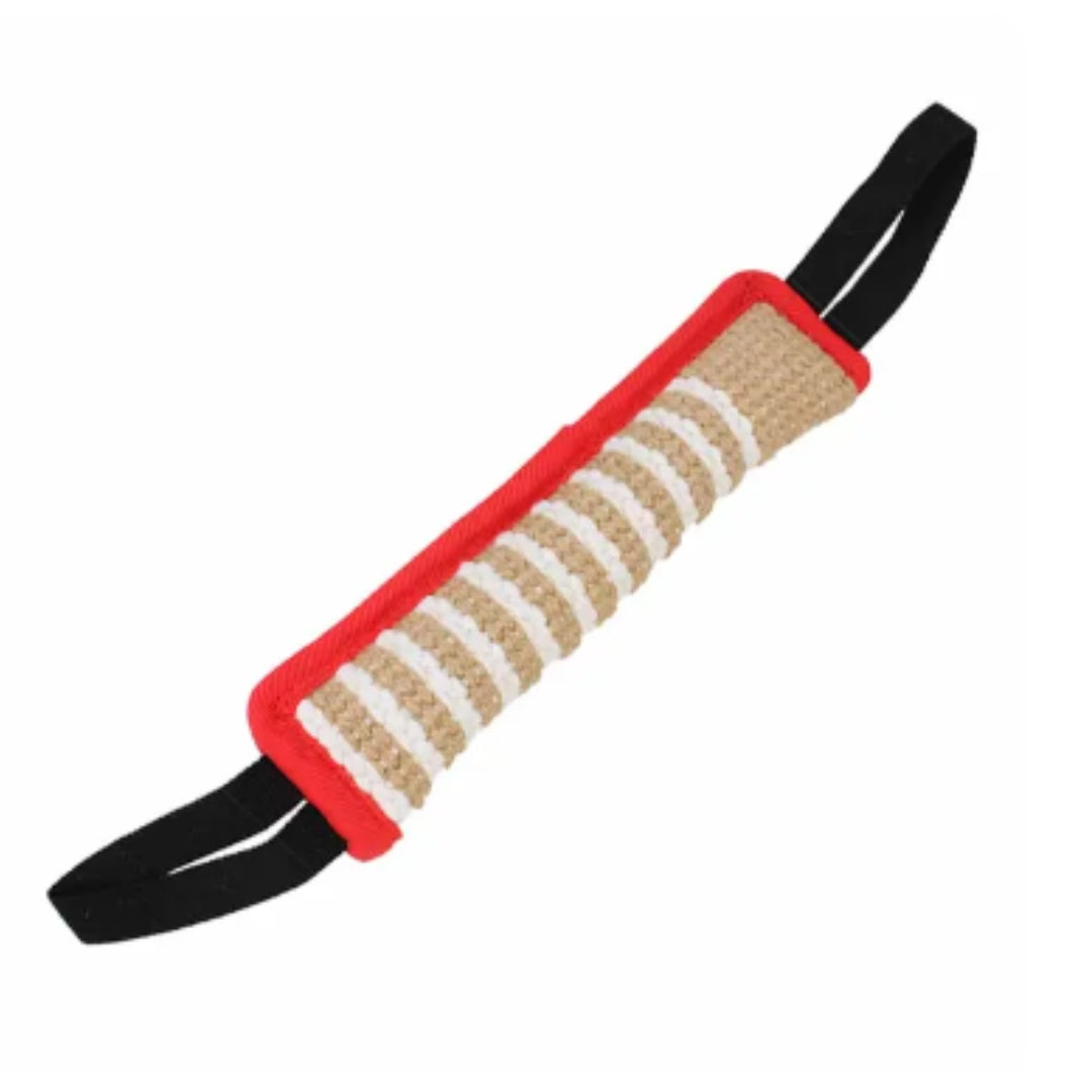 Interactive dog toy: bite cushion with handles, perfect for developing bite technique and obedience in dogs.