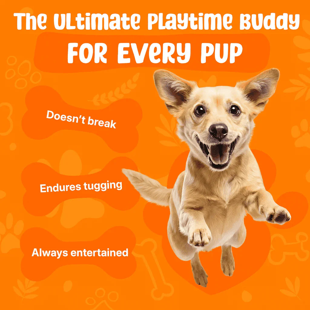 The calming duck dog toy on a clean background, highlighting its pet-safe materials.