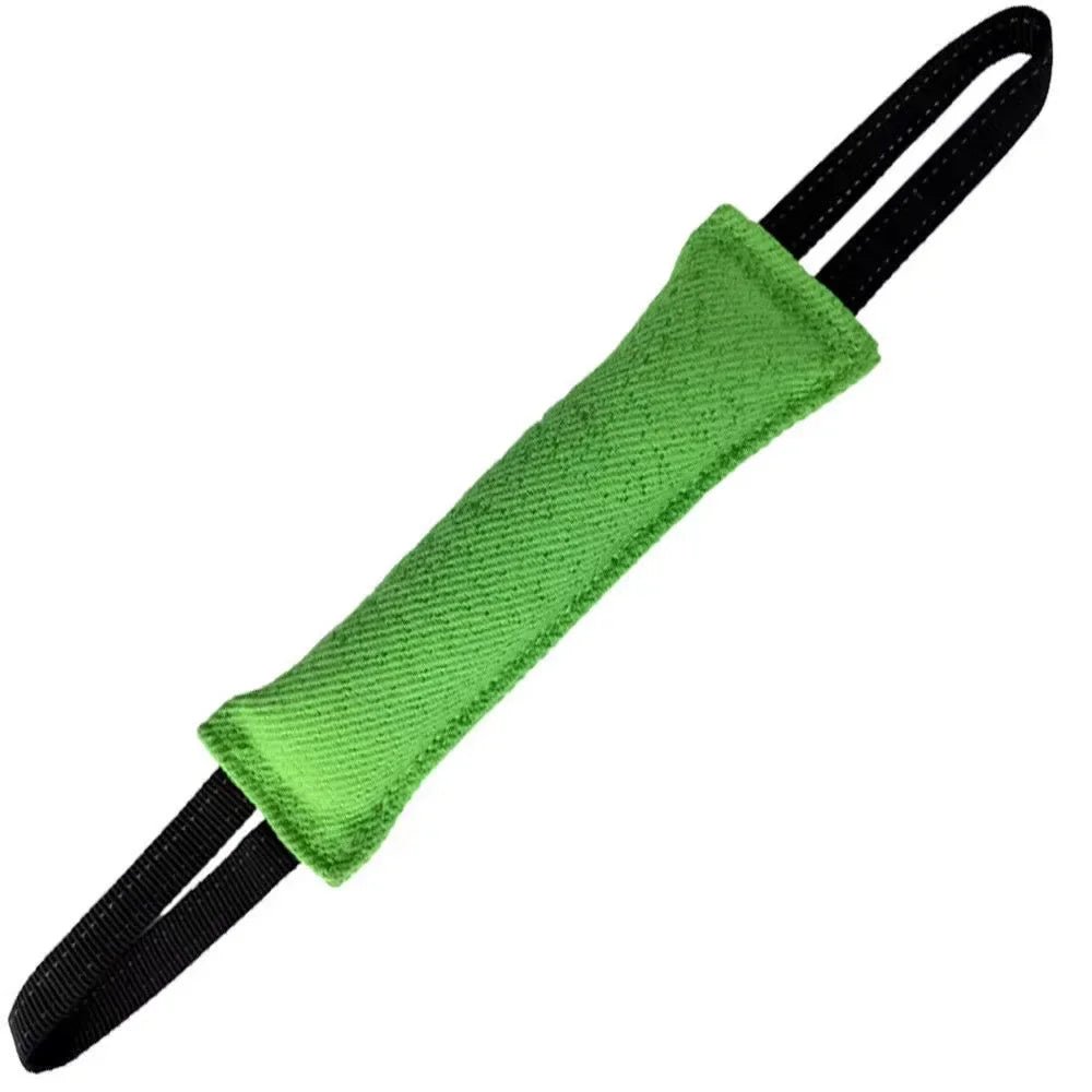 Floating dog training stick toy, green, durable for aggressive chewers and water play