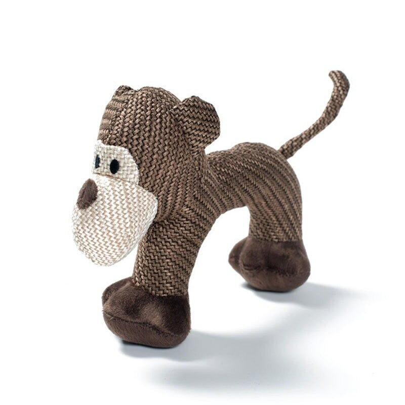 Yellow chew-resistant animal dog toy, perfect for energetic pets and promoting good dental health.