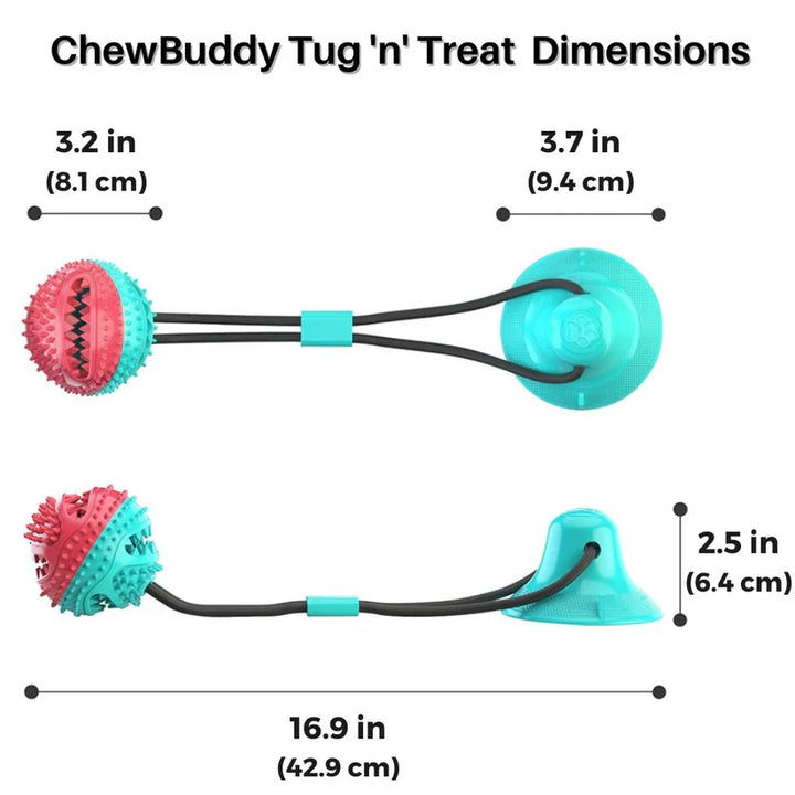 Engagement pet toy: interactive suction cup chew for dogs & cats, stimulating playtime & dental benefits.