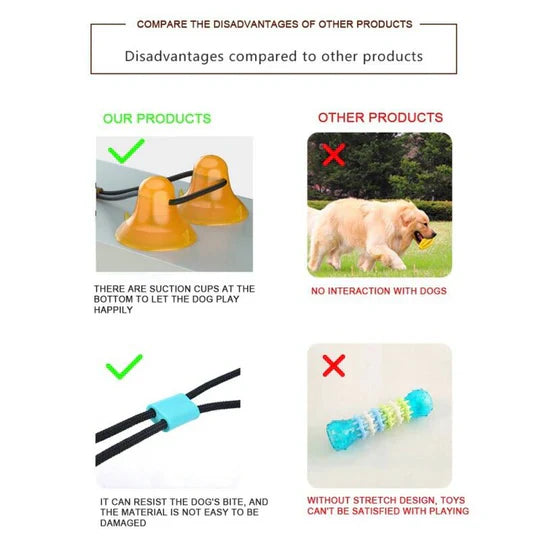 Pet supplies: versatile suction cup chew toy for dogs & cats, encouraging playtime and healthy teeth.