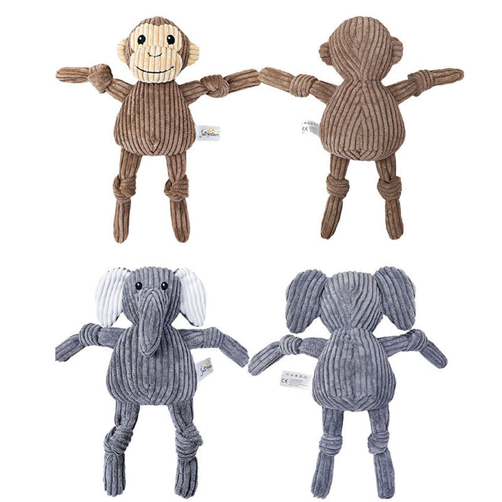 Durable animal pet chew toy for dogs, jean material for heavy chewers.