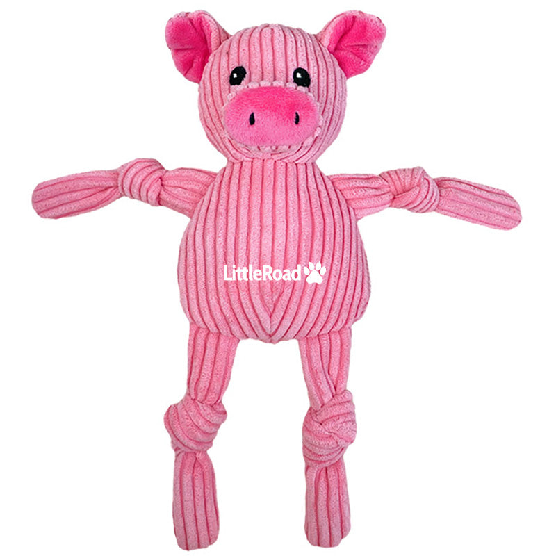 Aggressive chewer dog toy, durable jean pet supply, animal design for dental health.