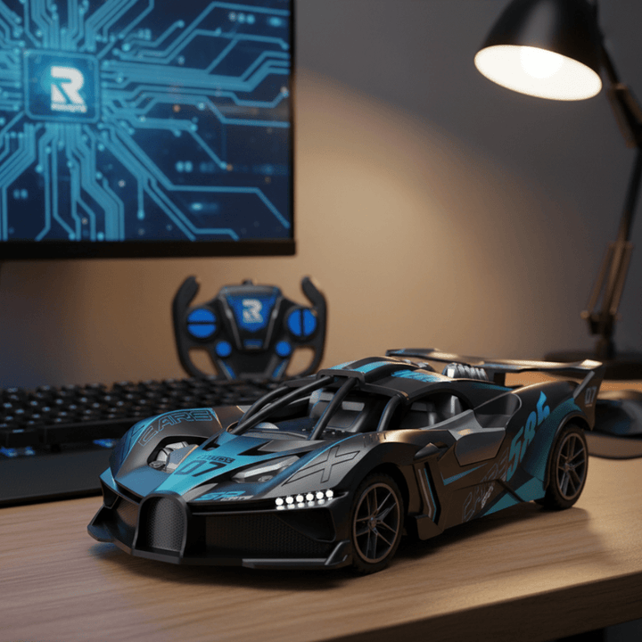 Durable kids' 1:18 scale RC drift car. Easy-to-control toy vehicle for thrilling indoor & outdoor racing.