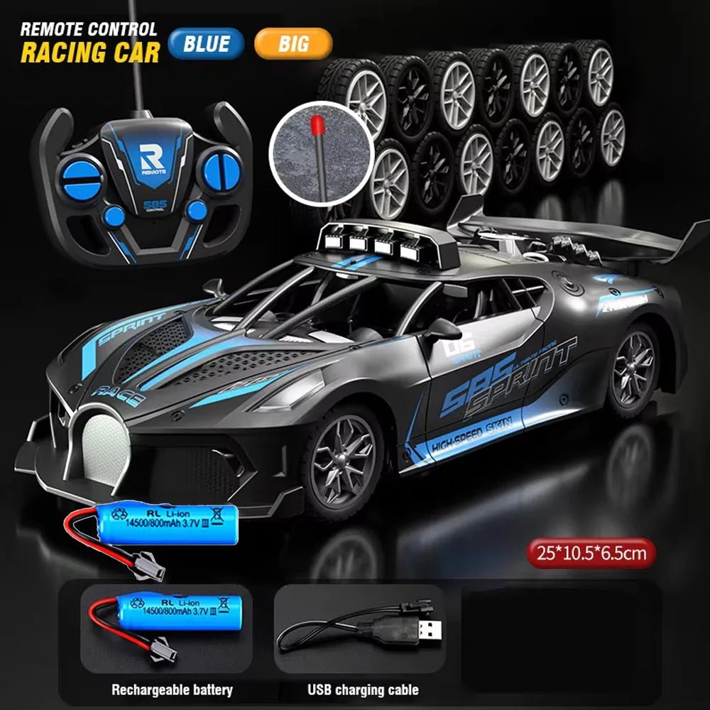 Kids' rechargeable 1:18 RC drift car. Easy-to-control toy vehicle, perfect for racing & stunt play.