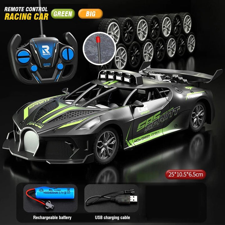 1:18 scale durable RC racing car for kids. Easy control toy vehicle, ideal for indoor or outdoor fun.