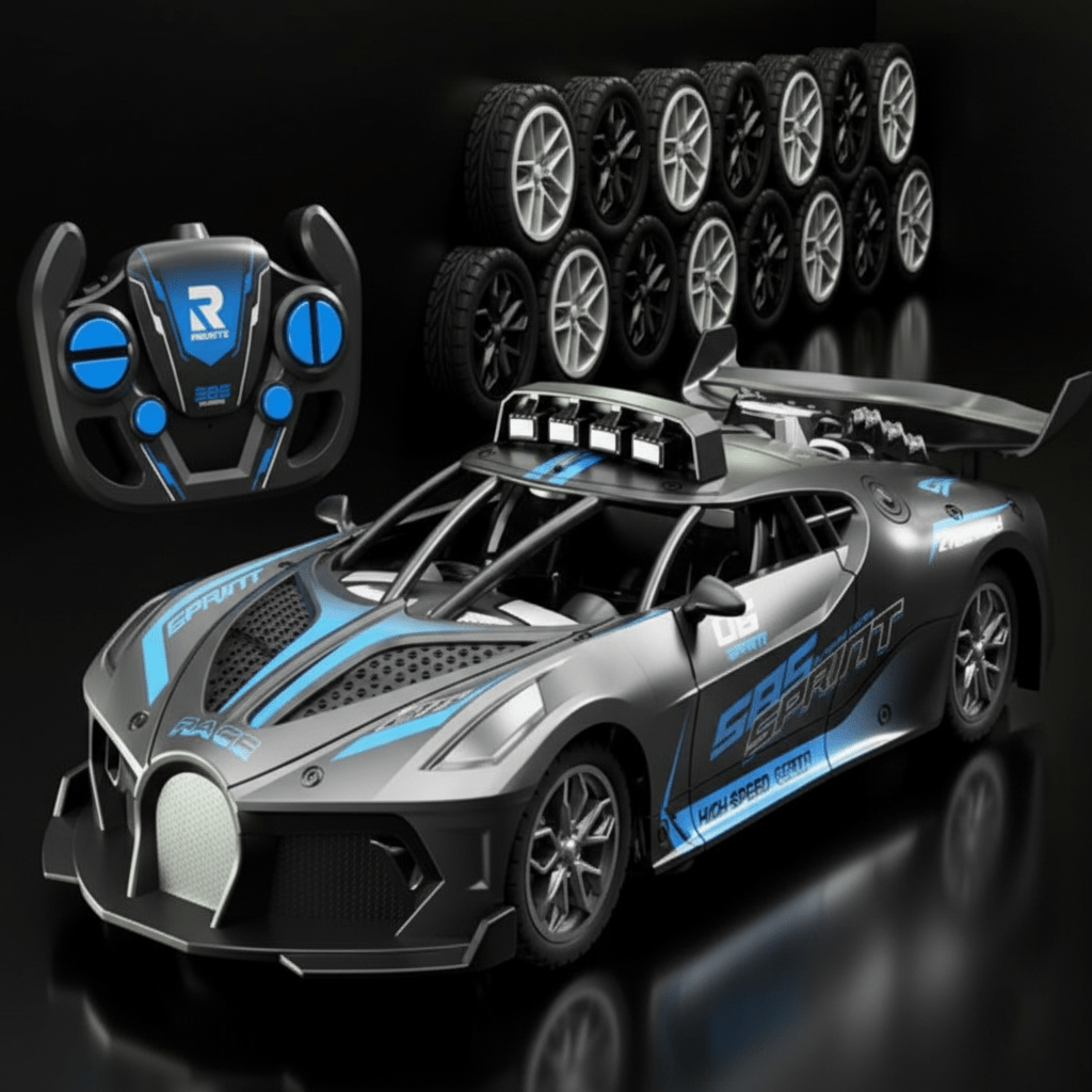 Easy control 1:18 scale RC car for kids. Durable drift toy vehicle, perfect children's gift for play.