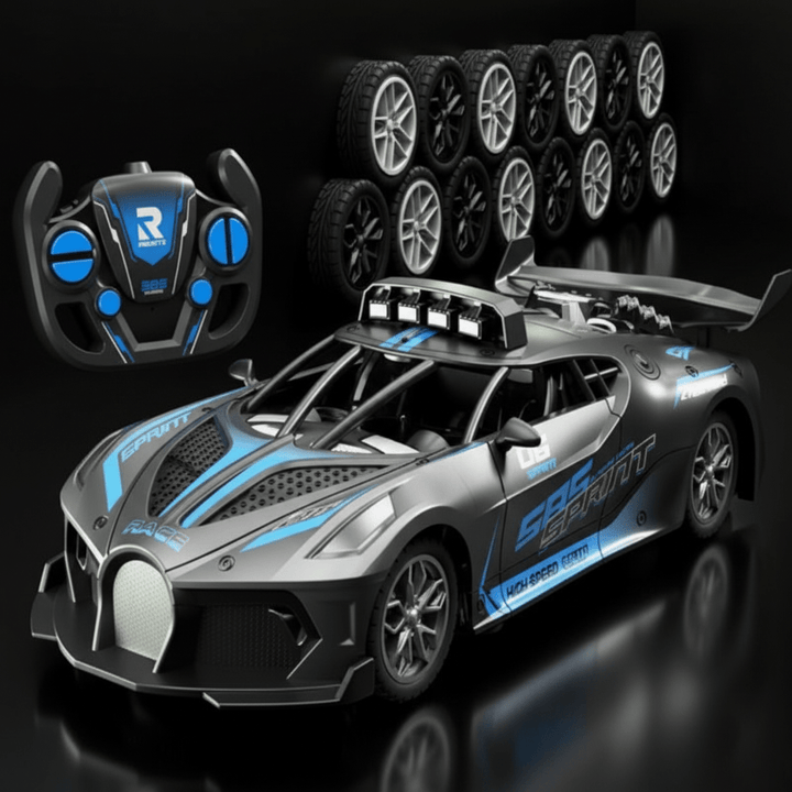 Easy control 1:18 scale RC car for kids. Durable drift toy vehicle, perfect children's gift for play.