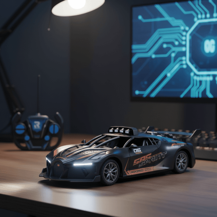 Rechargeable 1:18 scale remote control drift car for kids. Easy control stunt toy for outdoor fun.