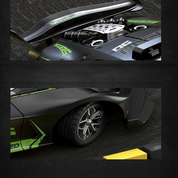 Remote control 1:18 drift car for kids. Durable & easy to control toy vehicle, great children's gift.