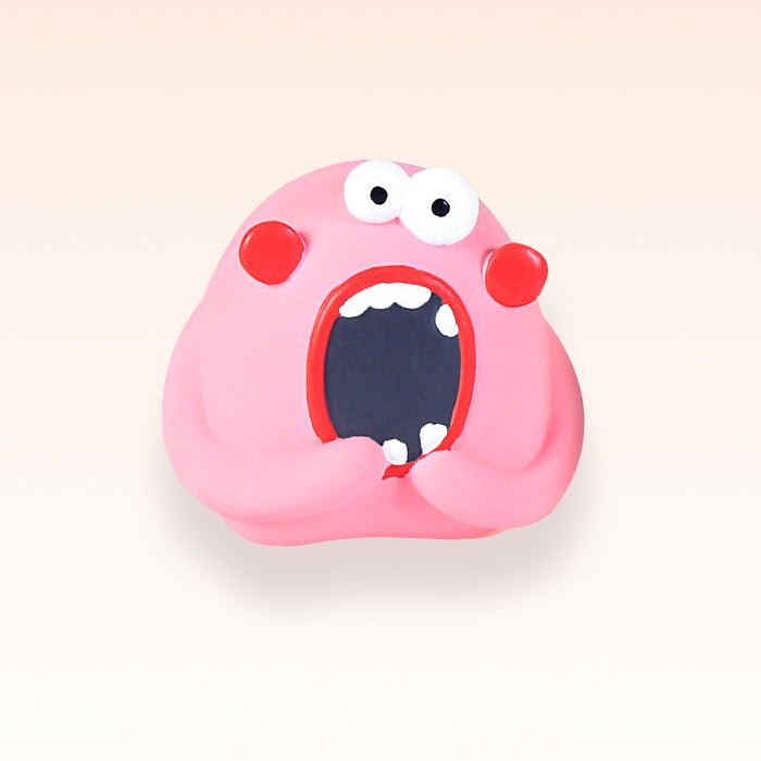 Durable monster latex dog chew toy for aggressive chewers, promoting dental health