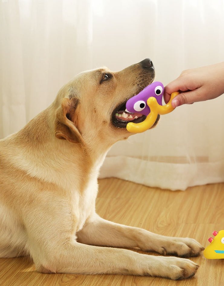 Aggressive chewer monster latex toy, an unbreakable pet supply for active dogs
