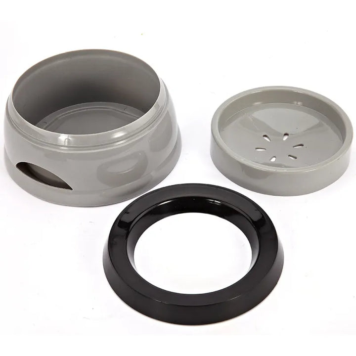 Durable pet feeding dish, non-slip base ensures stability for active dogs and cats.