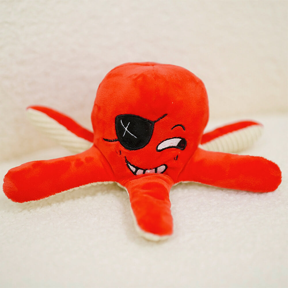 A sturdy, squeaky fish dog toy, part of the ocean series, ideal for interactive play