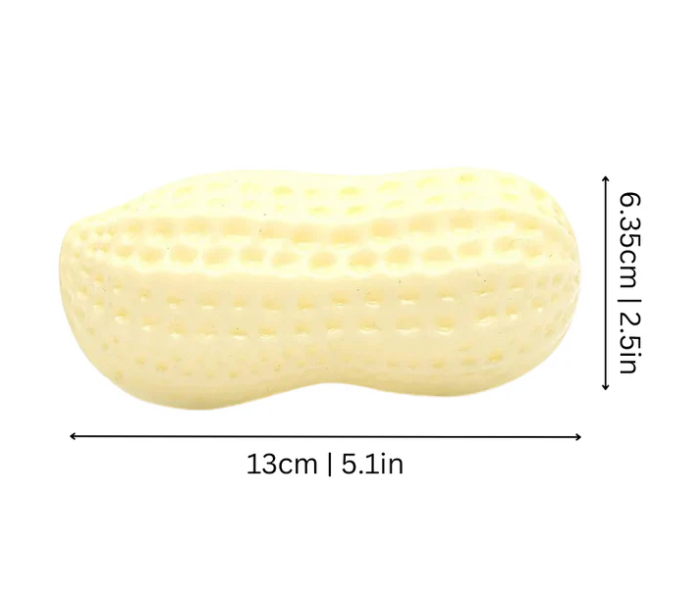 Pet supplies: tough peanut-shaped dog chew toy for dog care & dental hygiene.