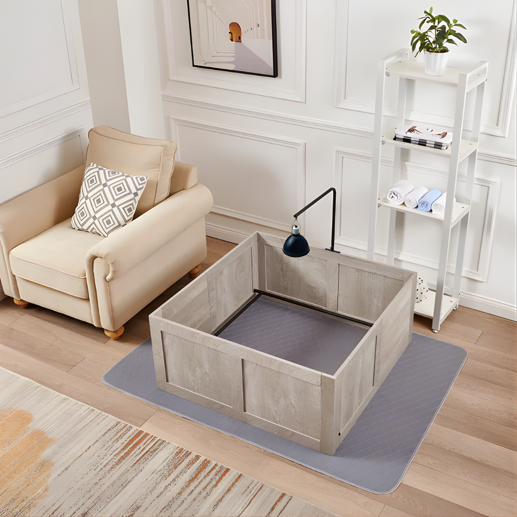Spacious dog birthing box & cat nesting pen, offering a safe playpen for new pet litters.
