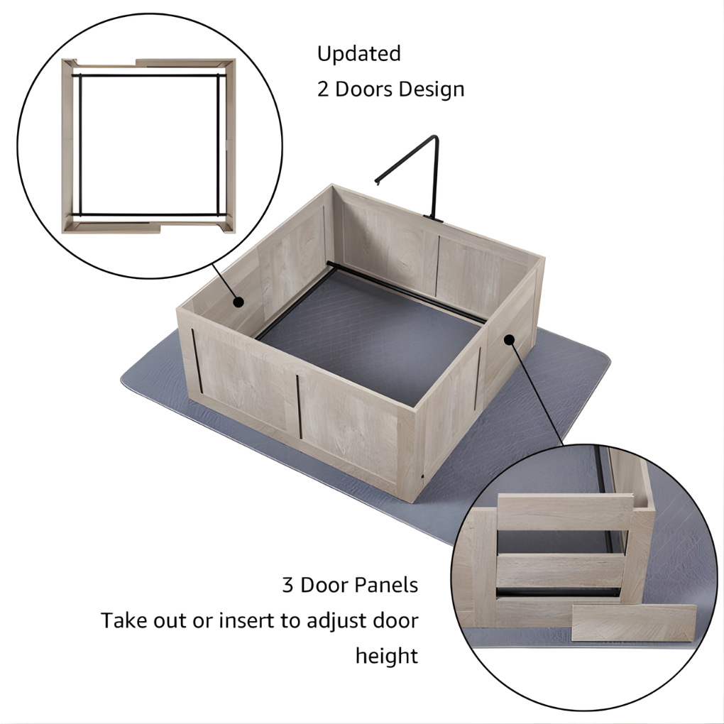 Pet enclosure for animal care: a secure puppy playpen & kitten nursery with easy access.