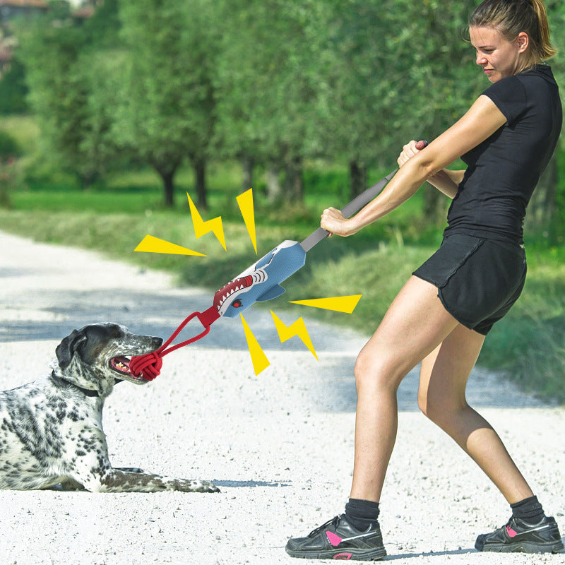 Durable pig-shaped pet tug toy, ideal for interactive dog play and chewing, enhancing pet enrichment.