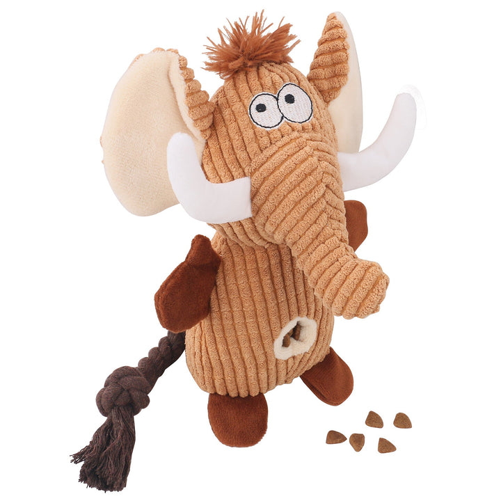 Squeaker plush dog toy for powerful chewers, made from durable, pet-friendly materials