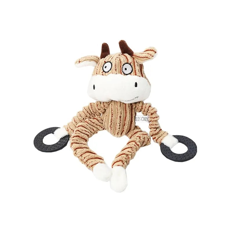 Washable and durable plush dog toy, engineered for aggressive chewers and long-lasting fun