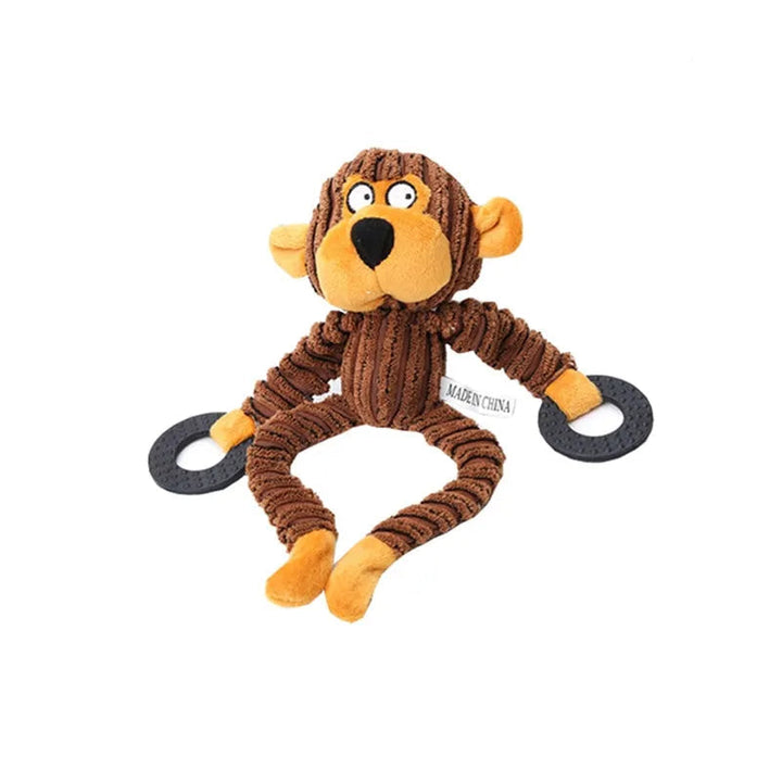 Pet supplies: a tough plush dog chew toy with an enticing squeaker for active dogs