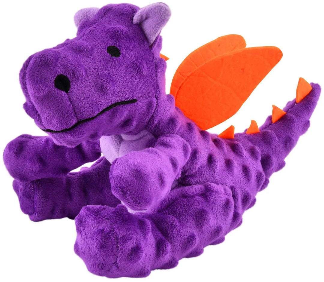 Heavy-duty plush dog toy, featuring a squeaker, for dogs who are aggressive chewers.