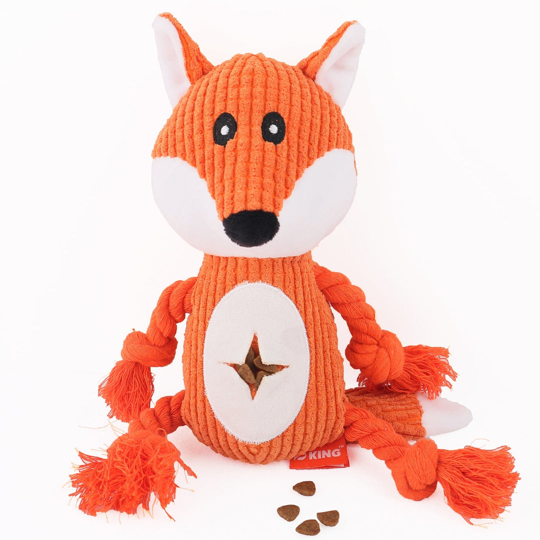Aggressive chewer plush dog toy, bear with squeaker, built for durability and anxiety relief.