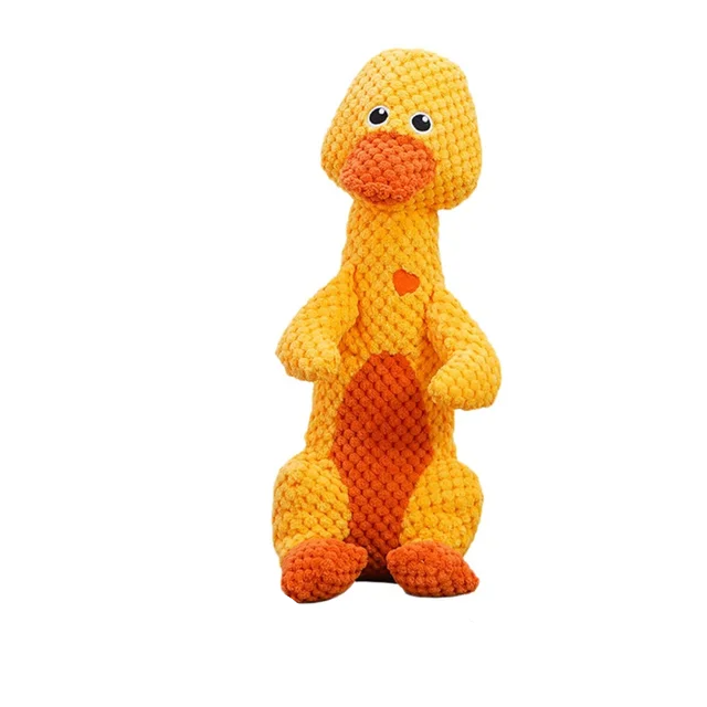 Durable plush squeaky dog toy shaped like an animal, non-toxic pet supplies for chewing and play