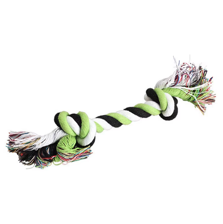 Close-up of durable dog rope chew toy texture, designed for engaging pet play