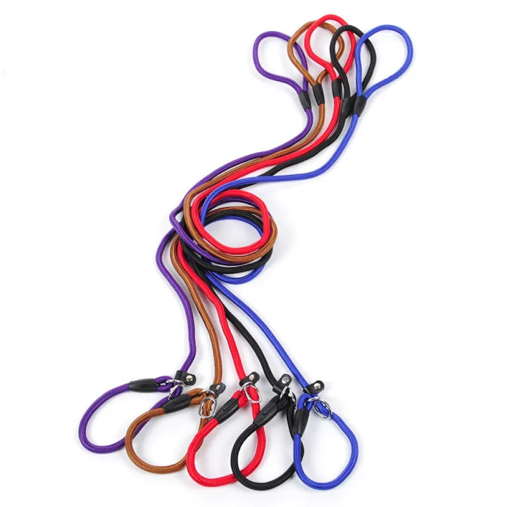Black rope dog leash and harness set, designed for optimal comfort and security during dog walks