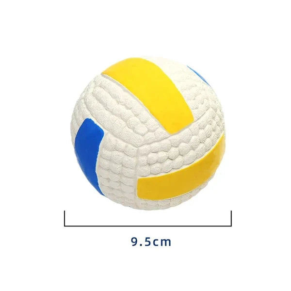 Red indestructible dog ball, perfect for power chewers & interactive play