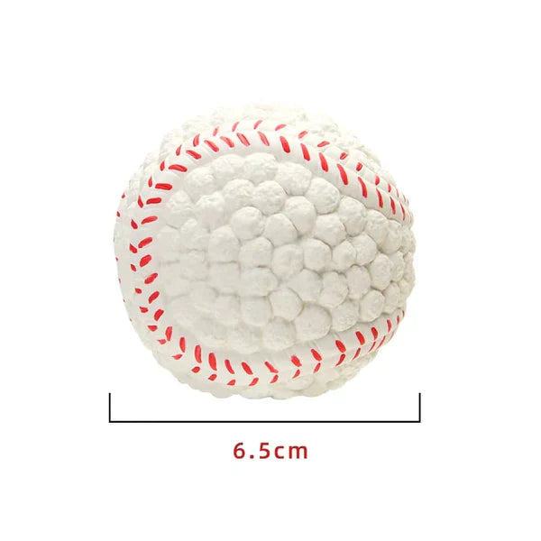 Dental health dog toy: Red chew ball for aggressive chewers, tough & safe