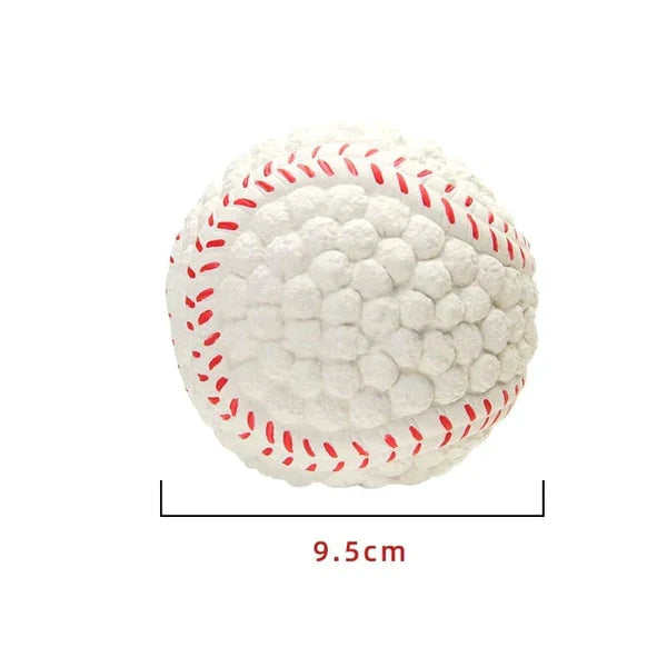 Heavy-duty red dog chew ball, designed for ultimate durability & aggressive play