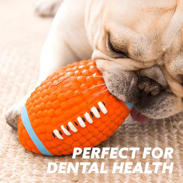 Aggressive chewer dog ball, red, tough rubber for ultimate durability & play