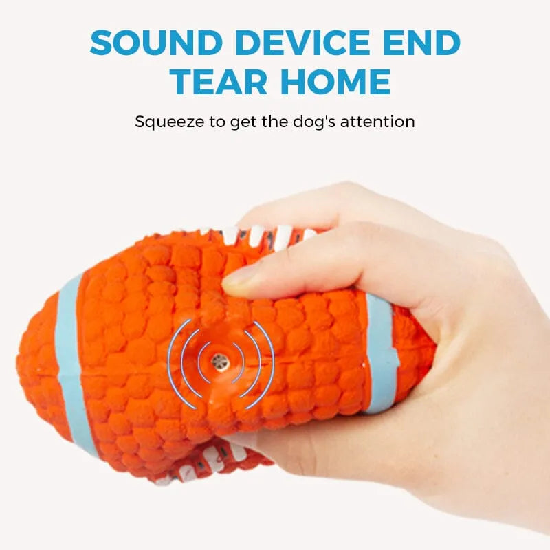Aggressive chewer dog toy, red, tough and bouncy for hours of playtime