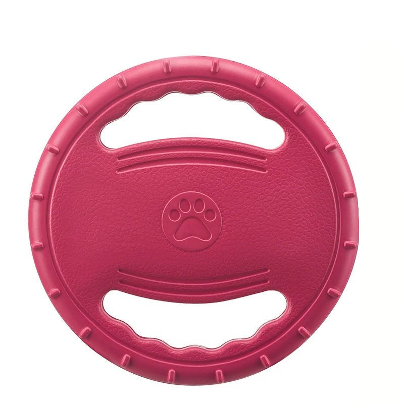 Yellow dog frisbee pet accessory, ideal for outdoor active dog training