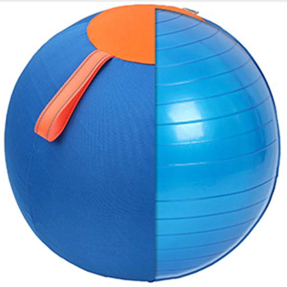 Green durable inflatable dog toy ball with pump, excellent pet supply for outdoor canine exercise.