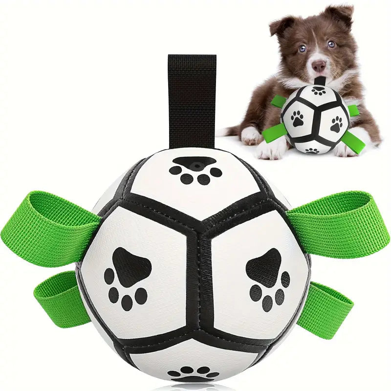 Durable red rubber fetch ball for dogs, perfect for outdoor play and retrieval games.